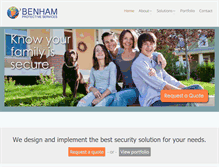 Tablet Screenshot of benhamsecurity.com
